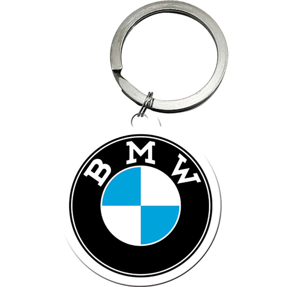 nostalgic art - Porte-clés BMW - Logo Noir / Bleu / Blanc