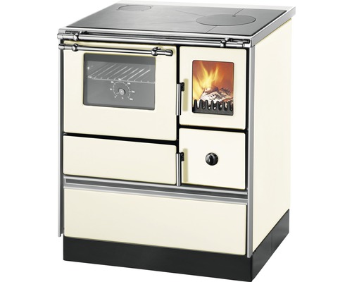 Westminster K176FA-70 vaste brandstoffornuis, ivoor, oven links met stalen kookplaat