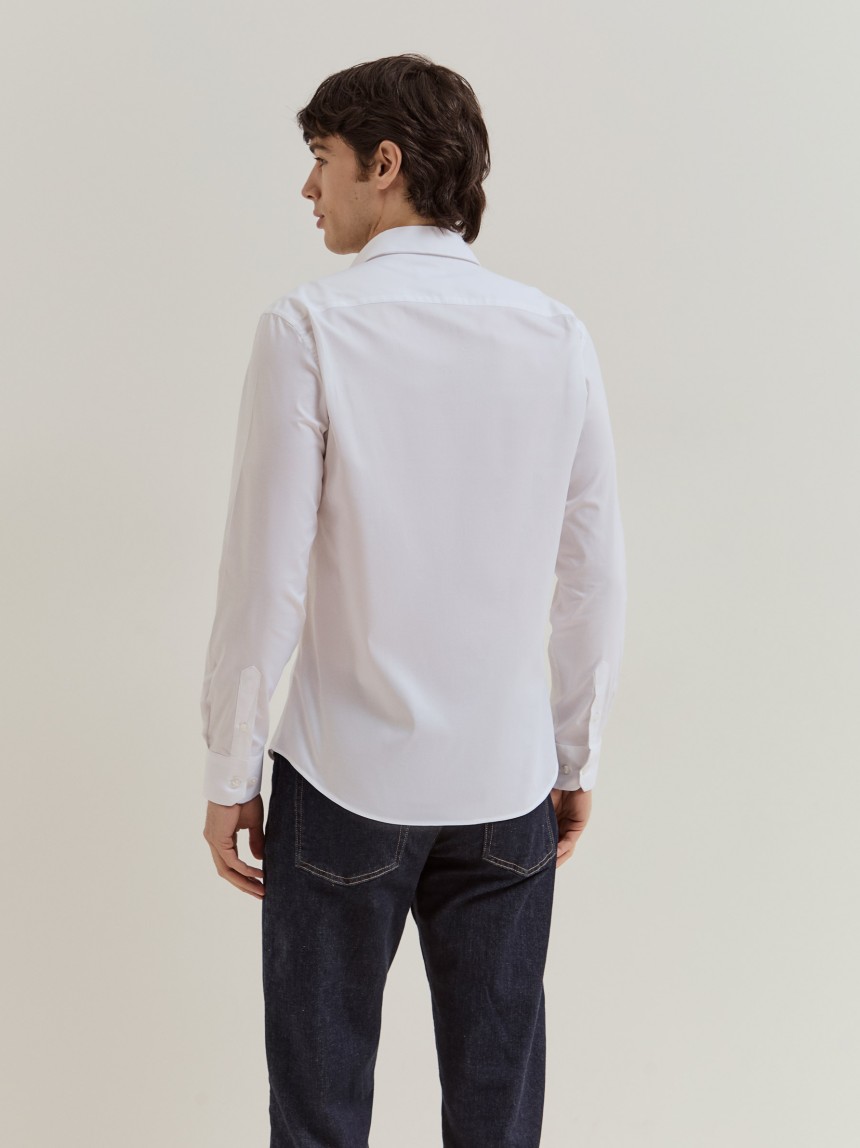 Camisa slim fit em algodão