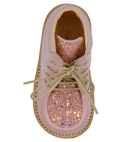 Angulus Lauflernschuh - Pale Rose/Rose Glitter
