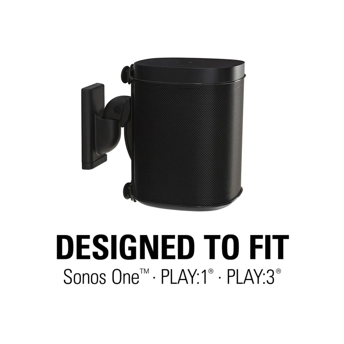 SANUS Veggfester for Sonos One SL Play:1 Play:3 Par Svart