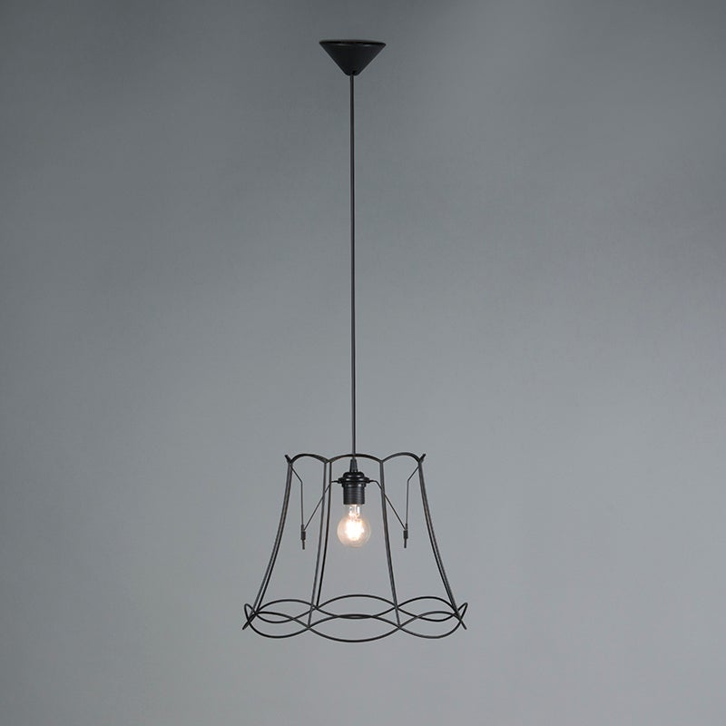 Retro hanglamp zwart 40 cm - Granny Frame