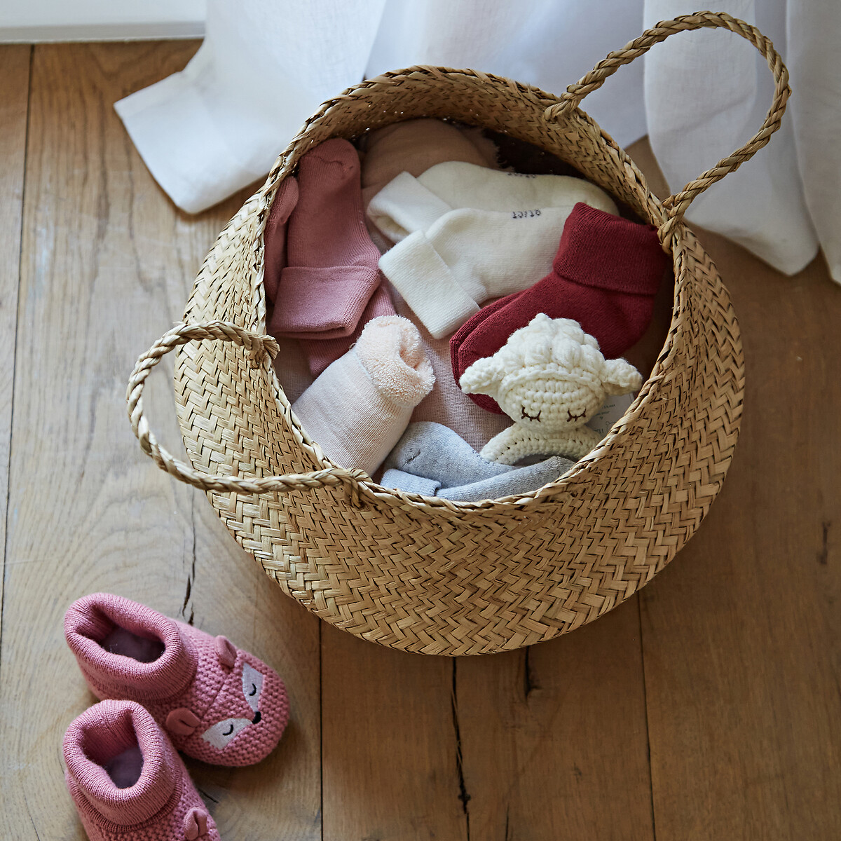 COLEÇÕES LA REDOUTE<br>Pantufas com pneus, cabeça de raposa
