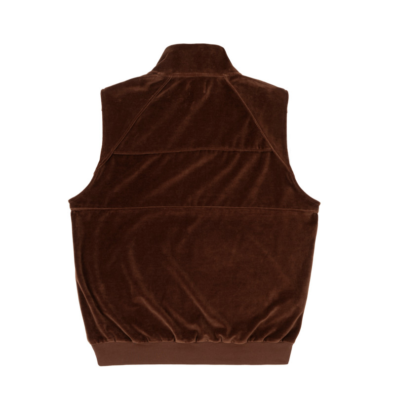 GILET DE SURVÊTEMENT EN VELOURS - CHOCOLAT