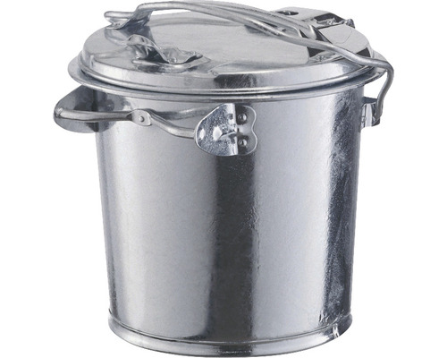 Systeemafvalbak met handgreep, gegalvaniseerd staal, 25 l