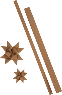 Stjernestrimler - L 44+78 CM - B 15+25 MM - 350 G - Natur - 24 Strimler