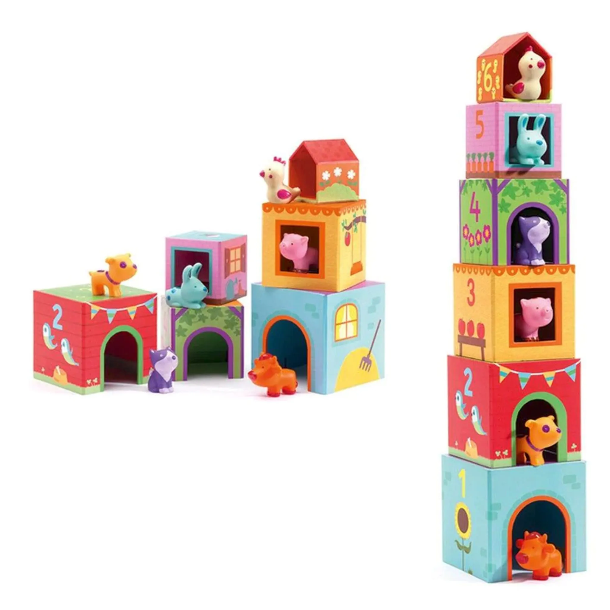 Djeco Cubes à Empiler Topaniferme