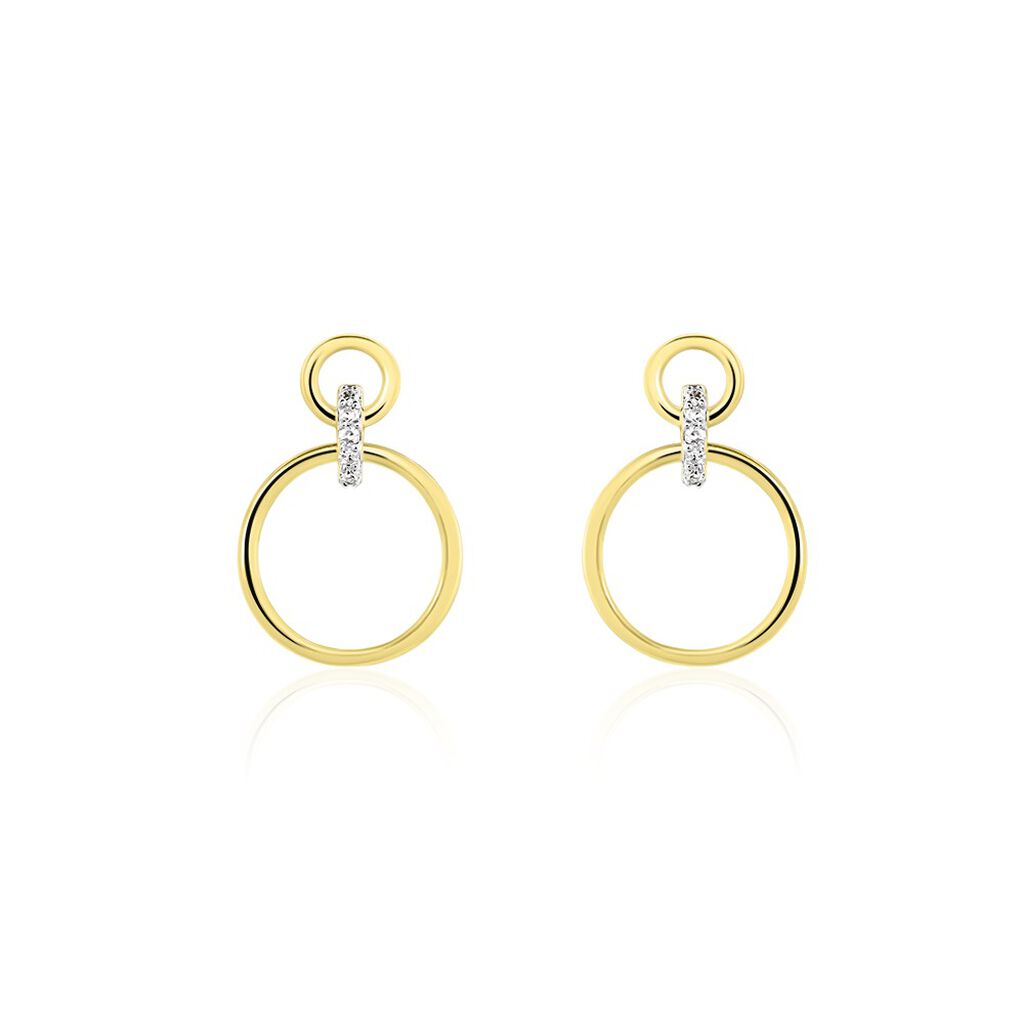 Boucles D'oreilles Puces Or Jaune Agnessa Diamants