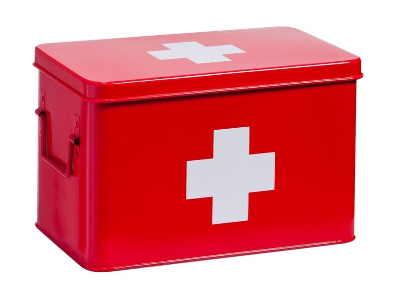 Zeller Present Erste Hilfe Schrank 32 x 19.5 x 20 cm, Rot Medikamentenbox