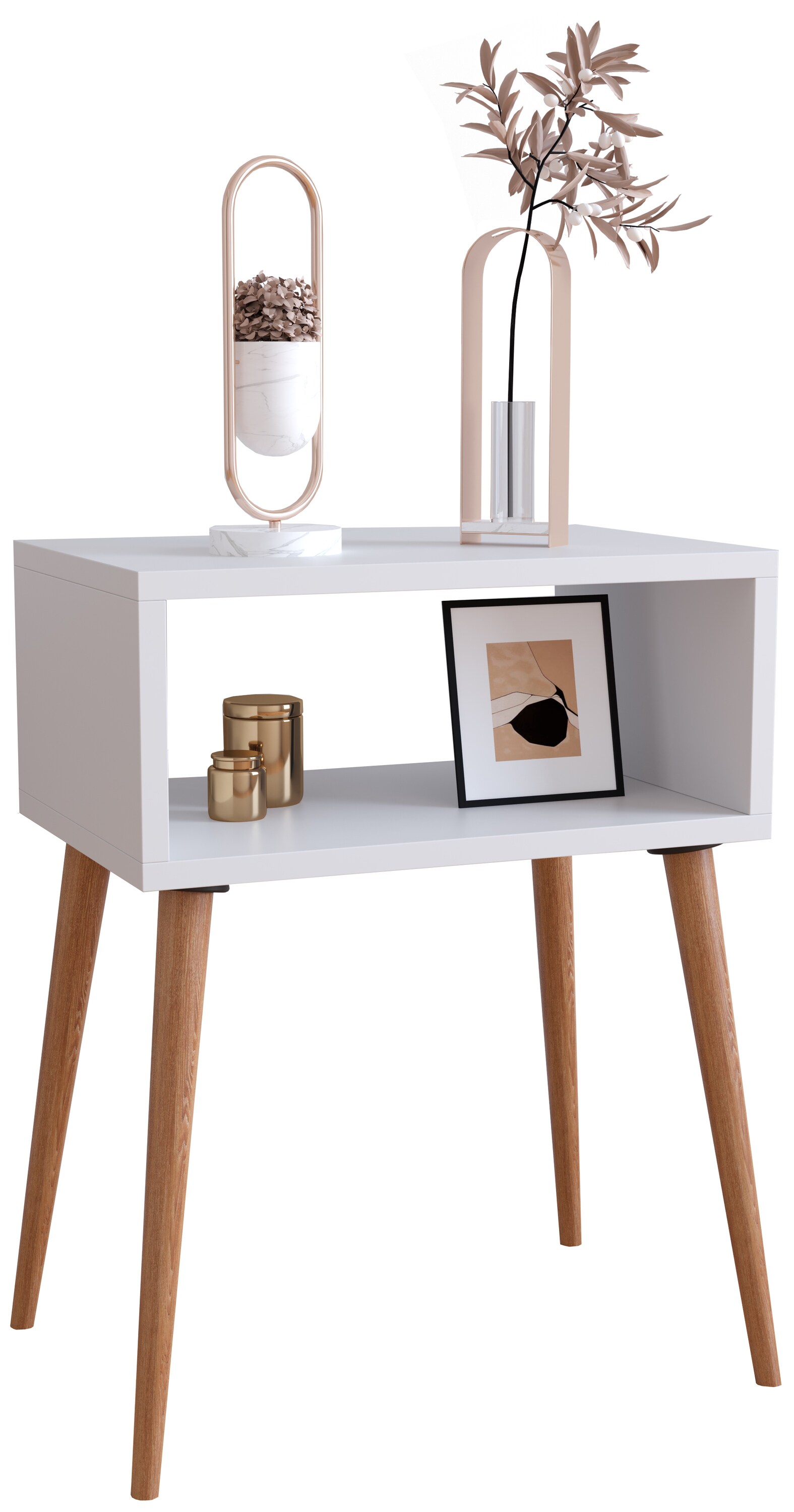 VCM Nachtschrank Beistelltisch Konsole Boxspring Nachttisch Singol M