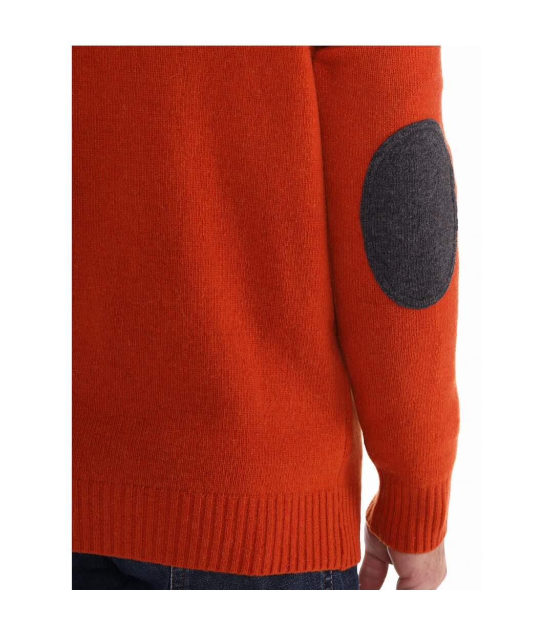 Pull col v chaud a coudières