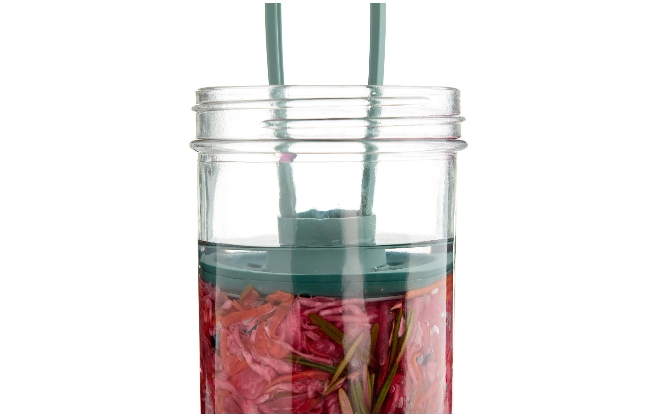 Fermentationsglas 700 ml, Glas, Blau, 2 StückFermentier Set