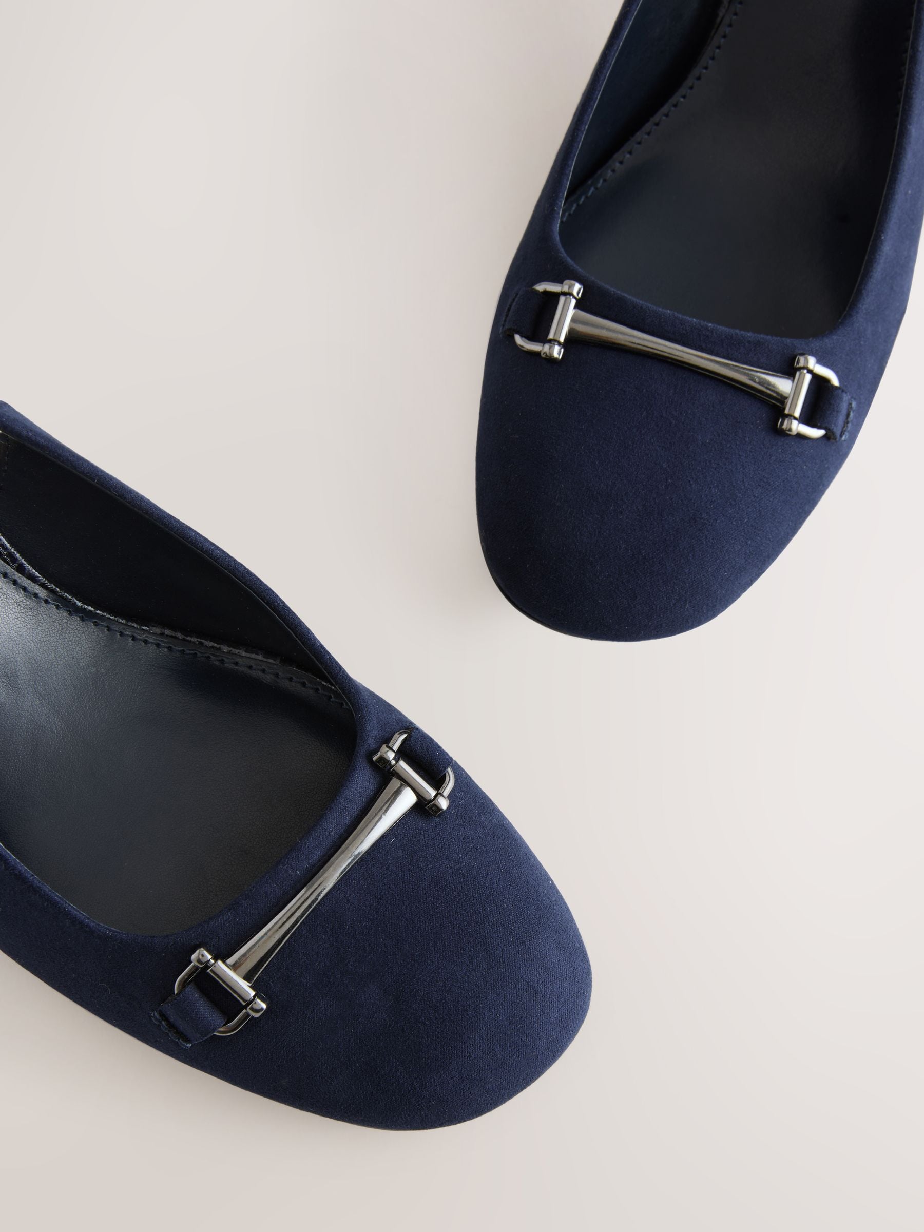 Marineblauw - Hardware Slingback Block Heels