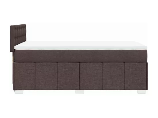 Sommier tapissier avec matelas Marron foncé 90x200 cm