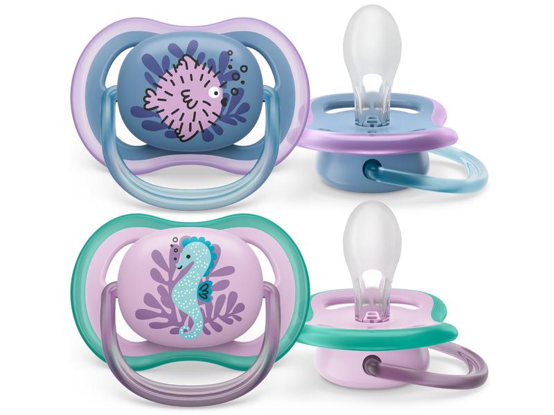 PHILIPS AVENT Nuggi ultra air 6-18 Mt. Fisch/Seepferd Sauger aus 100% lebensmitteltauglichem Silikon