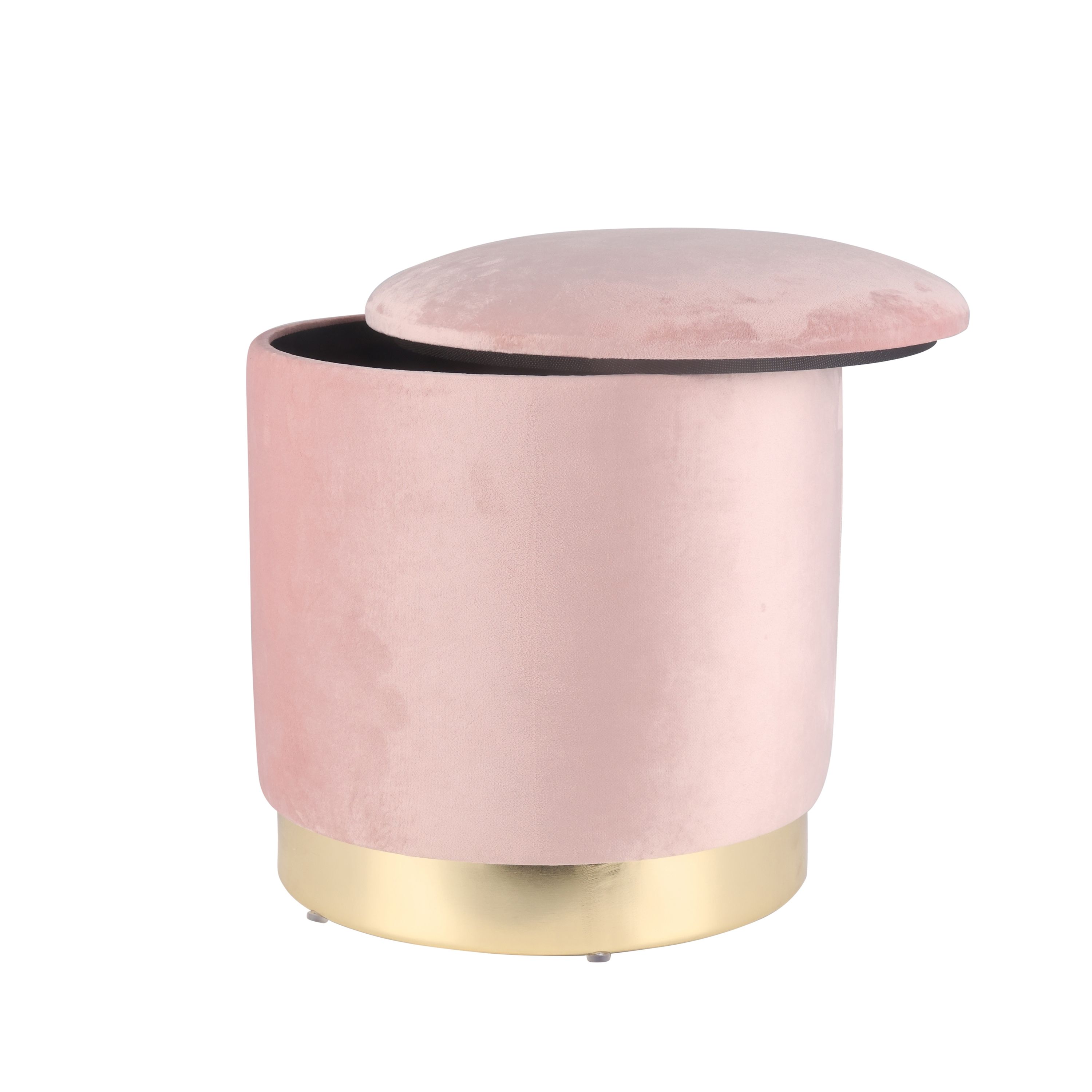 Sitzhocker mit Stauraum rosa