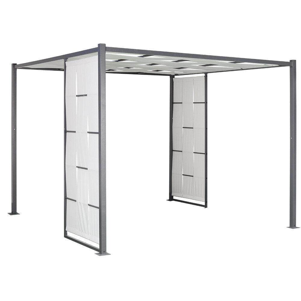 Tonnelle Osaka 300xH225x300cm acier et polyester gris