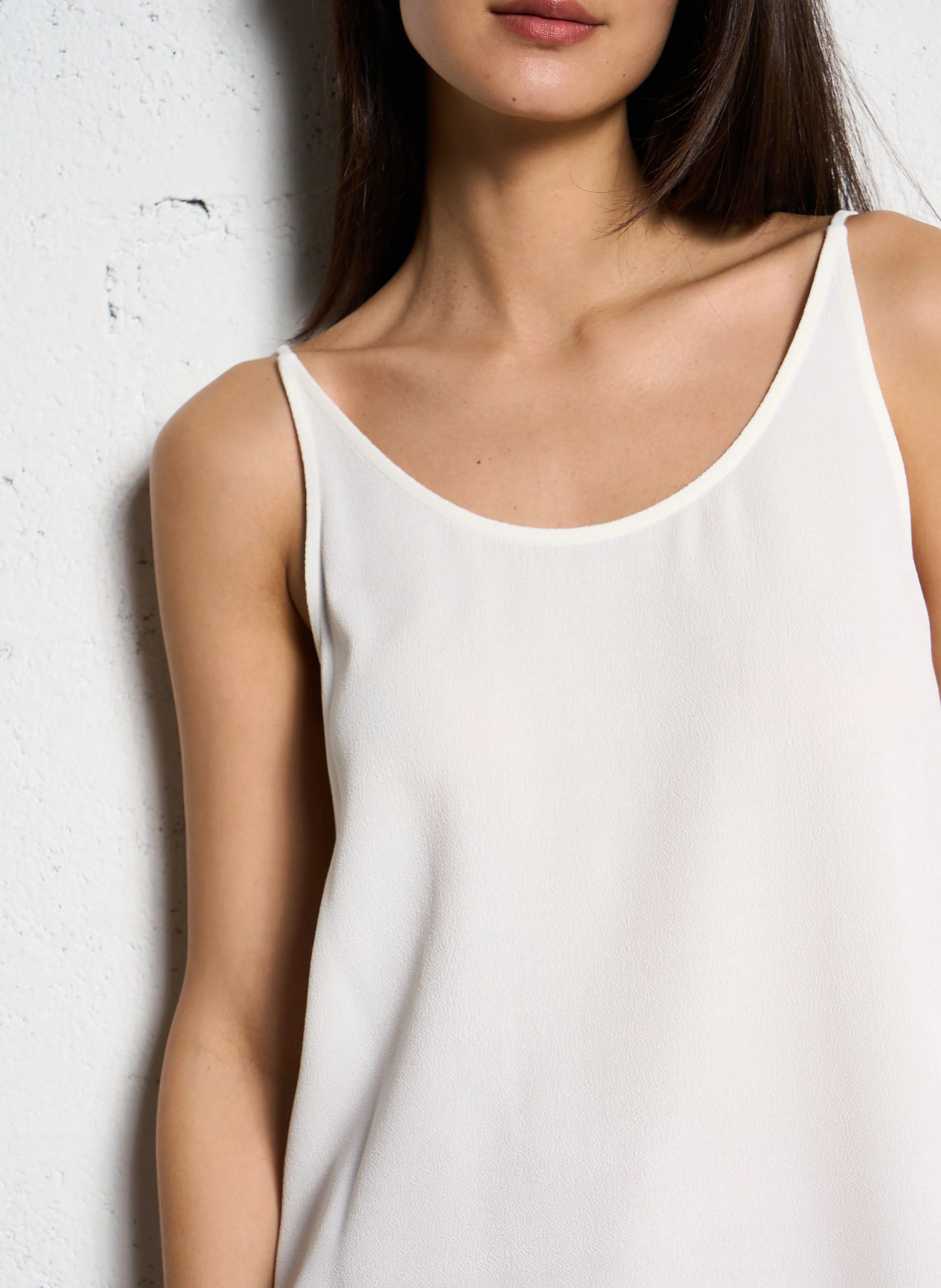 FIGUE - Top à bretelles en crêpe | Beige