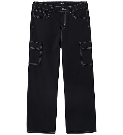 LMTD Hosen - Cargo - NlnUtizza - Black/White Stiche