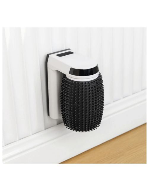 Petlux Automatische Borstel - Kattenvachtborstel - 15x11x19 cm Wit Zwart M