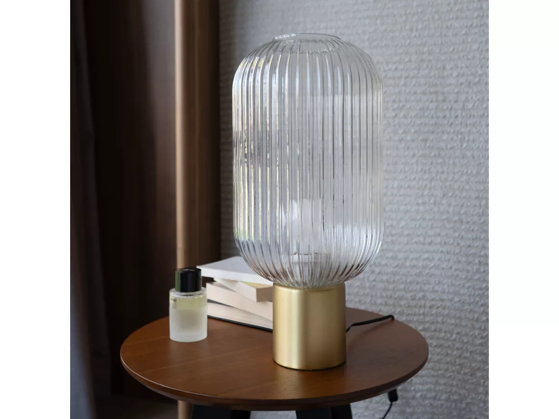 Lampe en verre cannelé - Lou