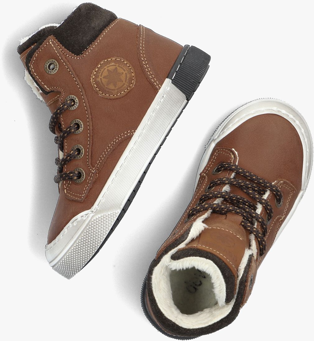 DEVELAB cognac develab hoge sneaker 46163