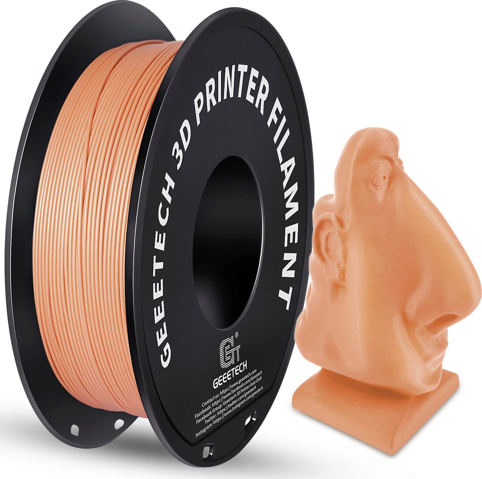 GEEETECH  PLA Matte Orange, 1,75 mm / 1000 g    Mattes PLA-Filament mit stärkerer Zähigkeit