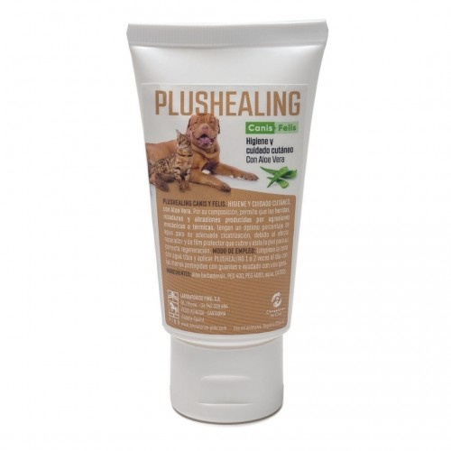 Gel cicatrizante Plushealing da Pino Laboratories para cuidados com a pele de animais de estimação.