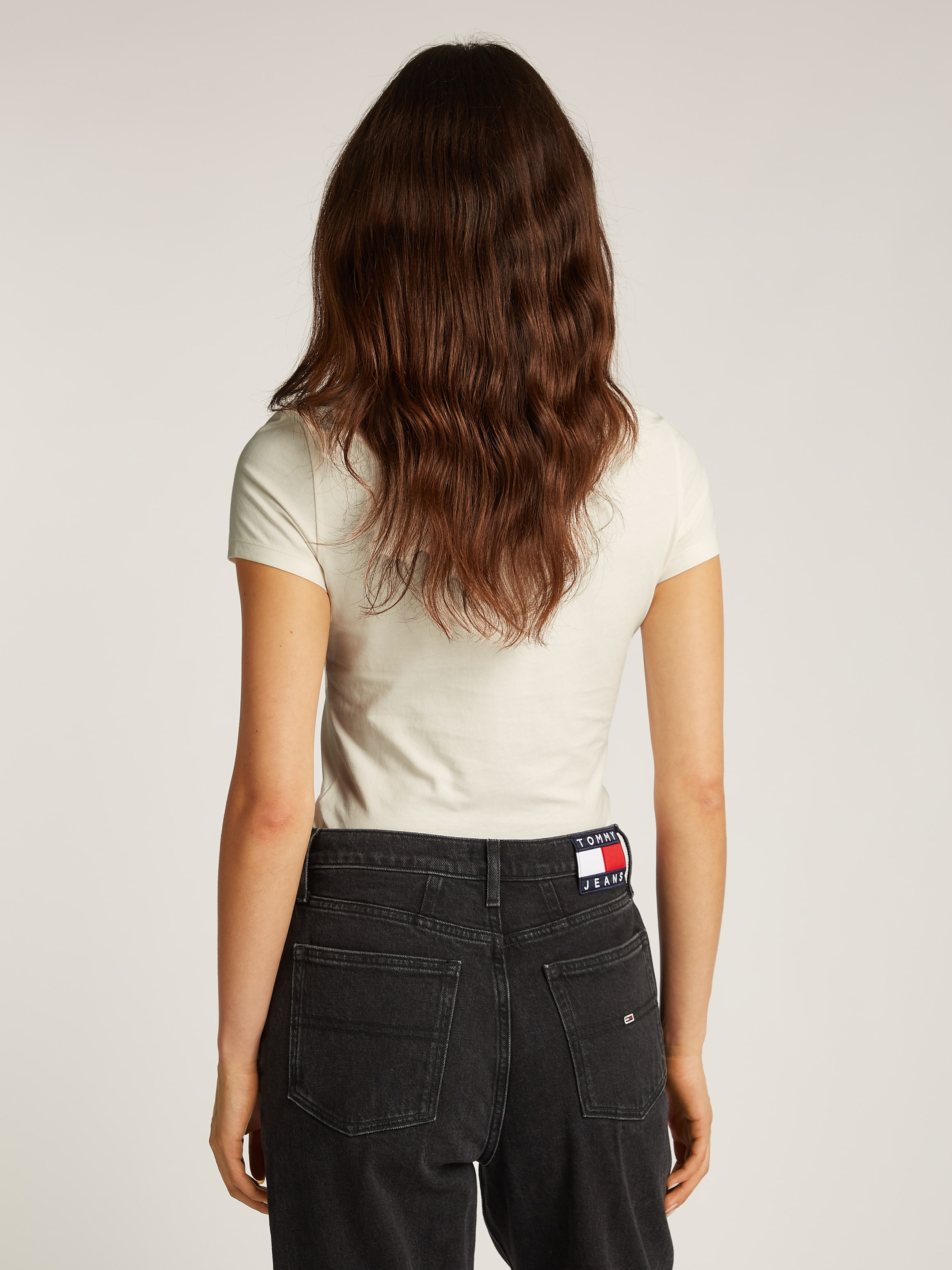 Tommy Jeans Curve T-Shirt »TJW SLIM LINEAR TEE EXT« in Grosse Grössen