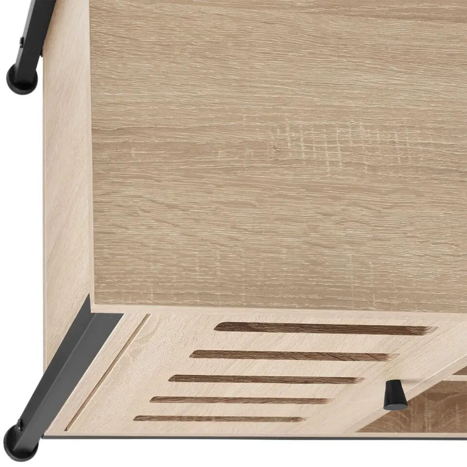 tectake Wandkast 71x32x82cm, Industrieel Licht Hout, Eiken Sonoma