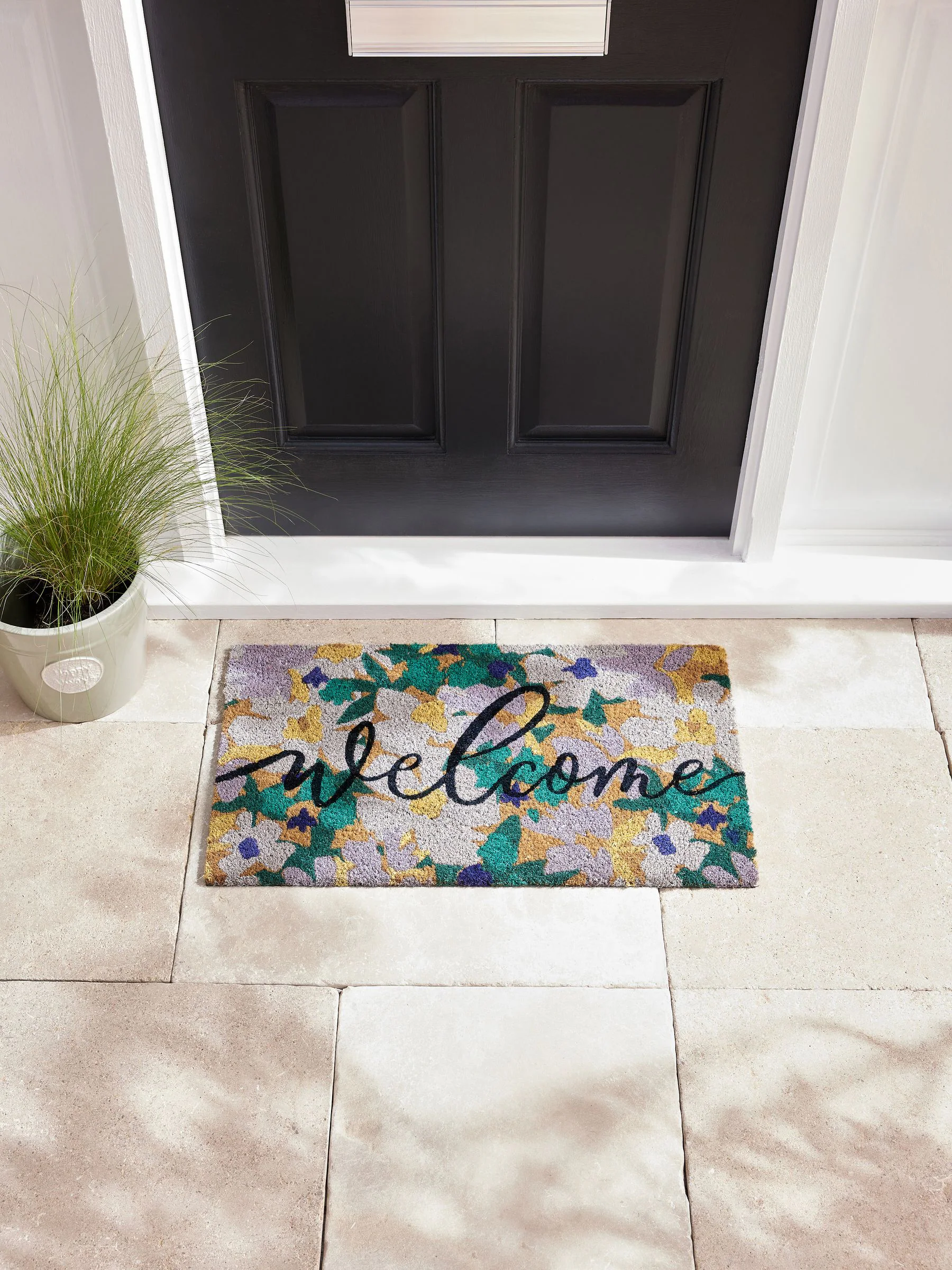 Welcome Floral Doormat