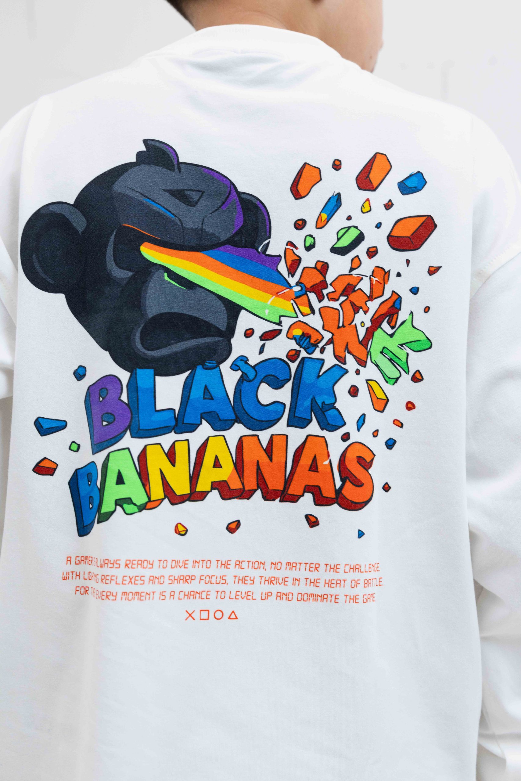 Black Bananas Laser Longsleeve Kids Wit