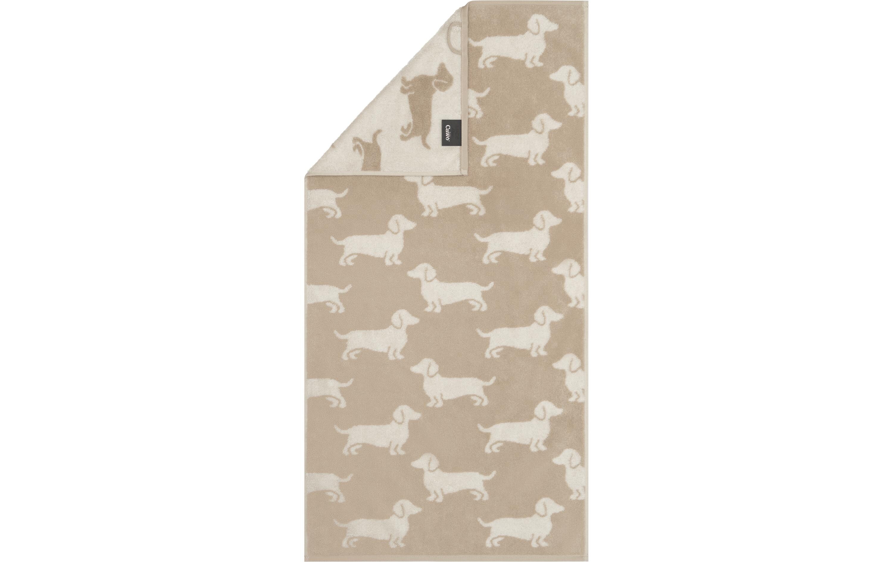 Duschtuch We Love Dogs Dogs, 80 x 150 cm, BeigeFrotteetuch aus der Design-Reihe We love Dogs von Cawö