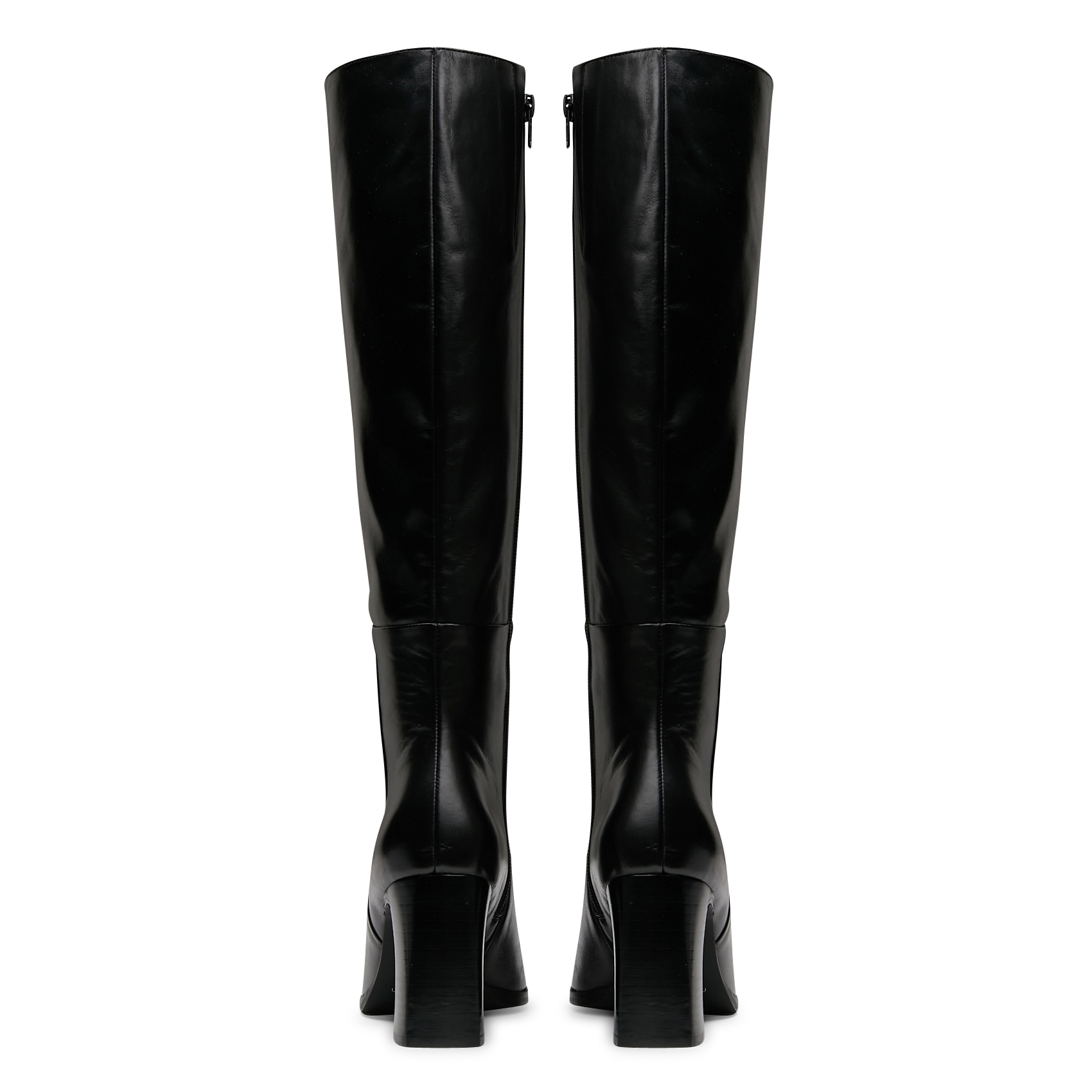 AVALINE - Bottes mi-haute en cuir| Noir