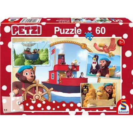Schmidt Spiele Puzzle - Petzi Freunde auf hoher See, 60 Teile