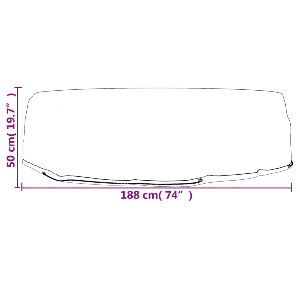 Housses pour salon îlot 2 pcs 8 œillets ø188x50 cm rond