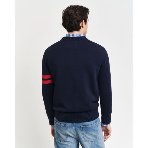 GANT Graphic Sweater, Evening Blue, XXL