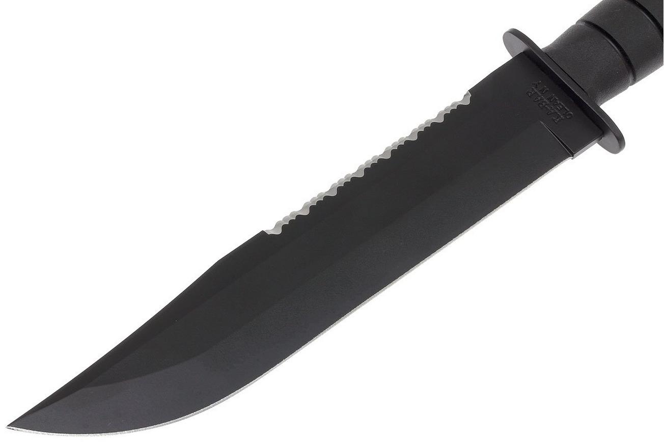 KA-BAR Big Brother 2211 deels gekarteld, Kraton, lederen foedraal