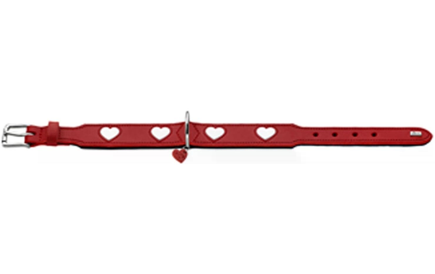 Halsband Love L-XL (70), Rot/SchwarzHundehalsband mit Herz