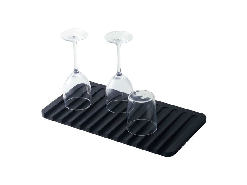 Yamazaki Abtropfmatte Flow Schwarz Abtropfmatte aus Silikon