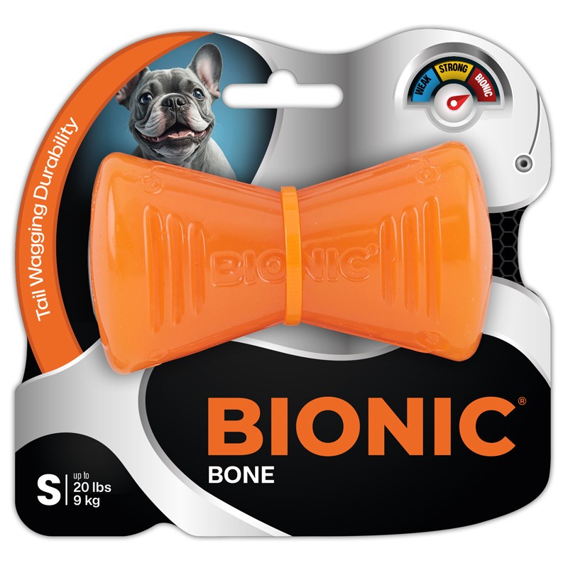 Osso de brinquedo interativo BIONIC para cães, tamanho G, 15 cm