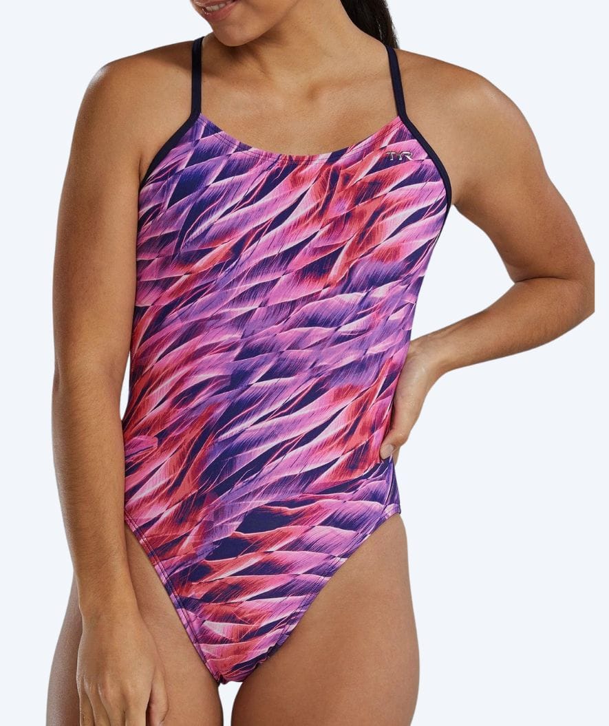 TYR badedragt til damer - Durafast Elite Falcon - Lilla/pink