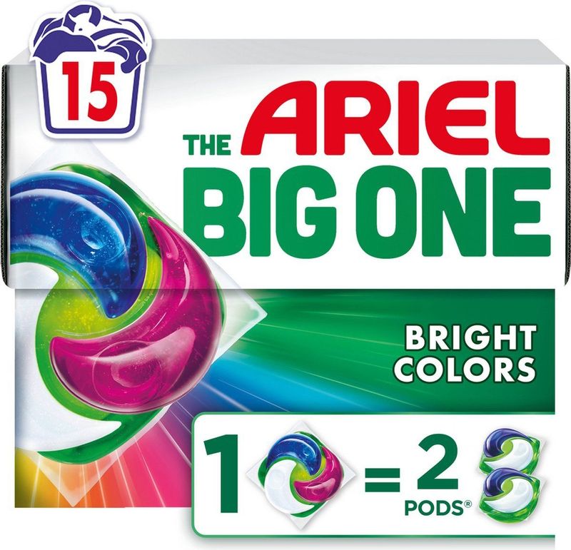 Ariel - The Big One Wasmiddel Pods - Stralende Kleuren - 14 Stuks