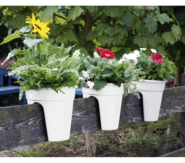 KHW Kunststoff-Geländertopf Flowerclip, rund,