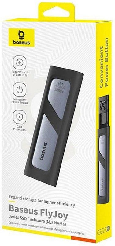 Baseus - FlyJoy Serie - SSD-behuizing - Grijs - M.2 NVMe