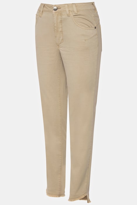 Color Jeans Julia, schmale Passform, 5-Pocket, Fransensaum