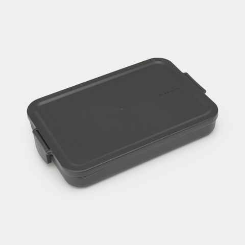 Make & Take Lunchbox, plat, kunststof - Dark Grey