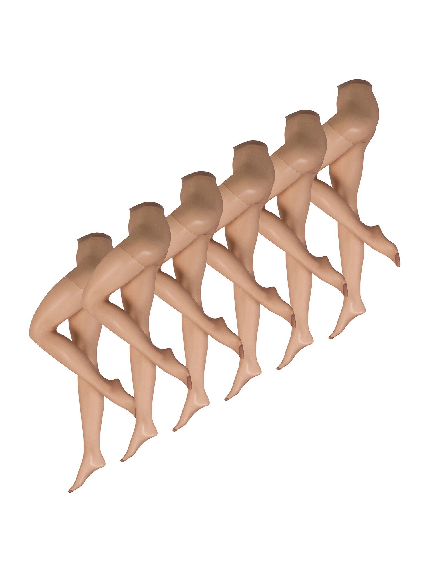 NUR DIE Damen Feinstrumpfhose Supersitz Große Größen 20 DEN 6er Pack