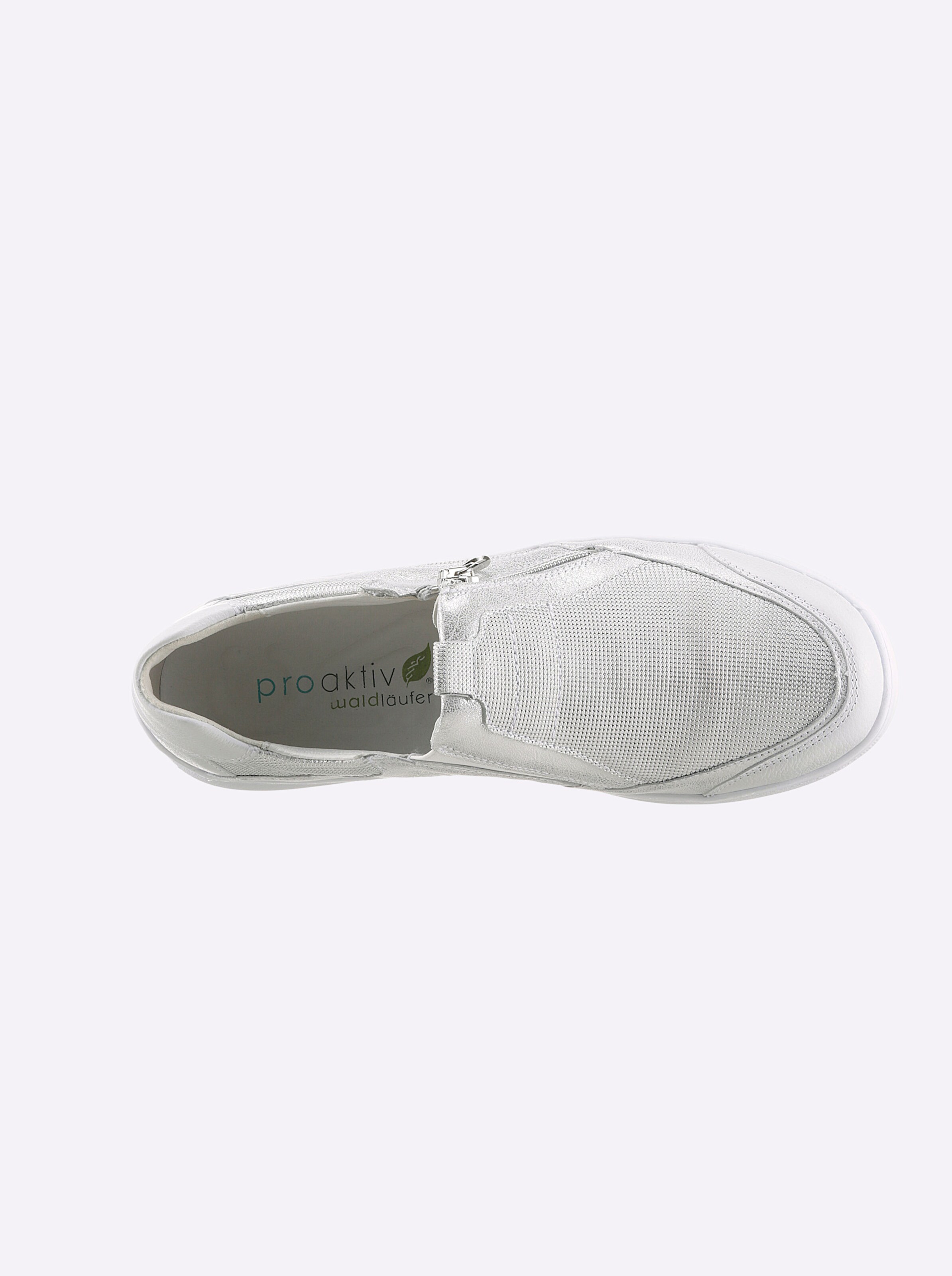 Waldläufer Slipper in silberfarben