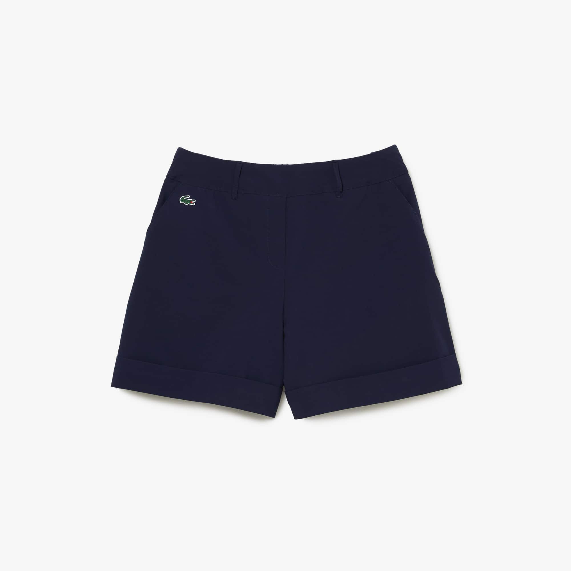 Bermuda femme Golf Lacoste SPORT en taffetas extensible Shorts - Bleu - Lacoste - Femme